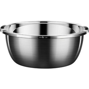 三四钢®304不锈钢盆特大号和面盆家用食品级发面盆洗菜盆揉面盆