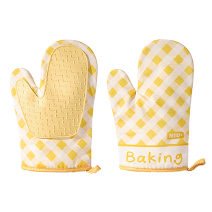 防烫手套隔热加厚硅胶厨房烤箱专用烘焙耐高温防滑防热微波炉烘培