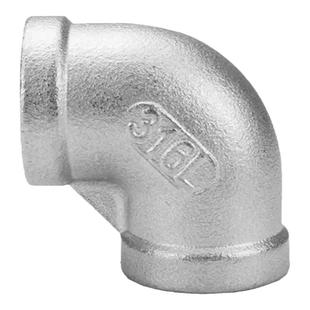 316L不锈钢内丝弯头90度内牙直角内螺纹弯头水暖配件4分6分1寸2寸