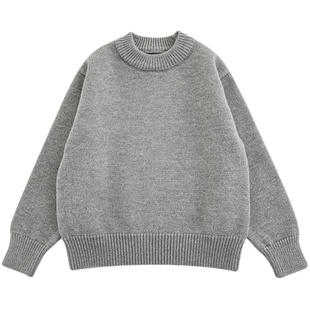 幼悠女童纯色小高领毛衣冬季俏皮可爱罗纹织边防风保暖休闲上衣潮