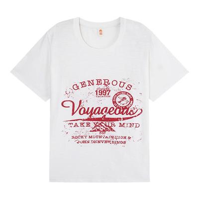 YUZI鱼子正肩印花T恤美式复古