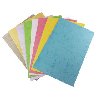 亚达平面皮纹纸A4 a3++加长180g多色封面彩色花纹装订手工用仿皮纹文件书本297*460封皮纸标书凤尾纹云彩纸