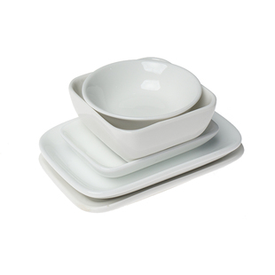 萌学蒙氏日常生活教具食物自备用长方形碟子陶瓷碟毛巾碟香皂碟子