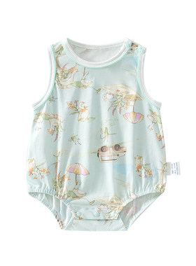 温巢新生婴儿衣服夏季薄款包屁衣