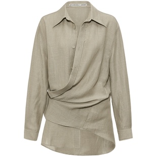 WEARABLE EVENT 亚麻包裹式衬衣 Linen wrap shirt