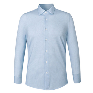 【天然免烫】Degre Zero零度衬衫长袖140支匹马棉男士一字领衬衣