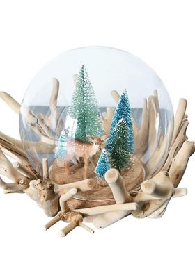 电视柜发光球圣诞装饰桌面摆件