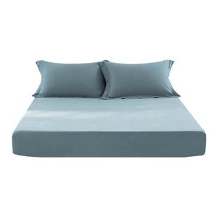 A类200支磨毛纯棉床笠罩单件长绒棉床垫抑菌全棉床单防滑固可定制