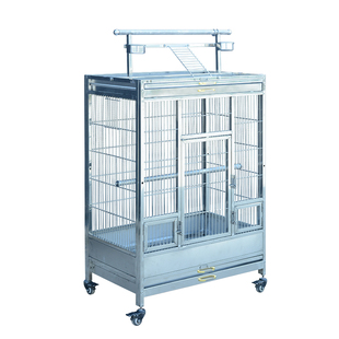 大牛实心不锈钢鸟笼室内家用方形大鸟笼子豪华庭院别墅玄凤鹦鹉笼