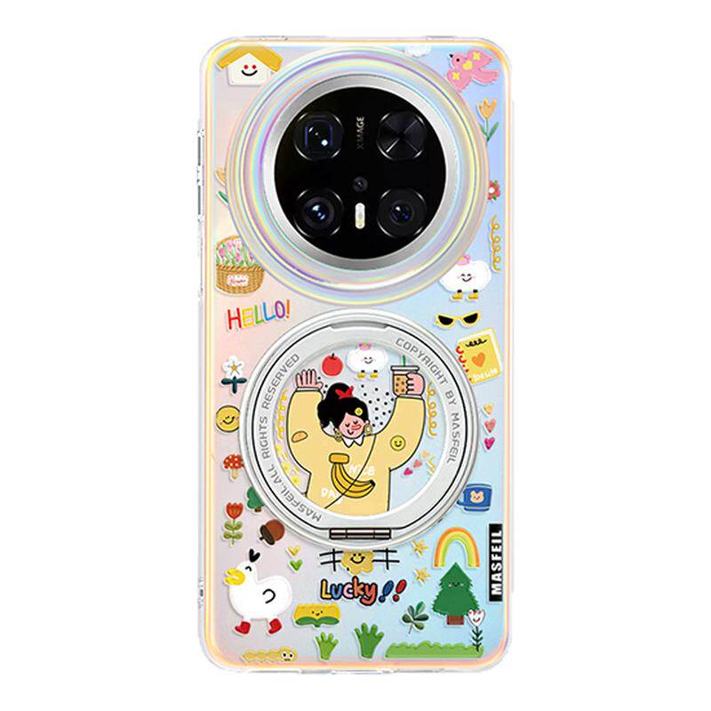 ZHIZHE×我最快乐适用华为Mate80Pro手机壳磁吸新款mt60por+支点壳保护套mete60防摔高级感带支架Lo5全包