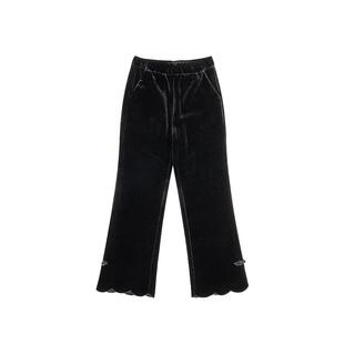 RBIGX瑞比克童装冬季新款新中式保暖舒适丝绒喇叭裤长裤子