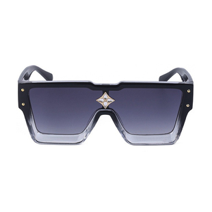 王鹤棣明星同款墨镜渐变色连体镶钻大框网红气质街拍太阳眼镜男女