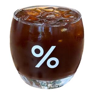 日本Arabica阿拉比卡%百分号同款玻璃杯咖啡杯耐热水杯ins