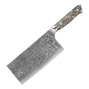 天月大马士革钢锻打切片刀家用厨刀超快锋利女士专用切肉切菜刀具