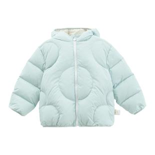 whitewheat儿童2025冬季新款外套男女童宝保暖休闲多色连帽羽绒服