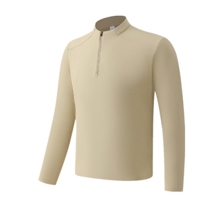 斯锐科秋冬男士加绒跑步长袖休闲半拉链健身运动上衣体育生训练服