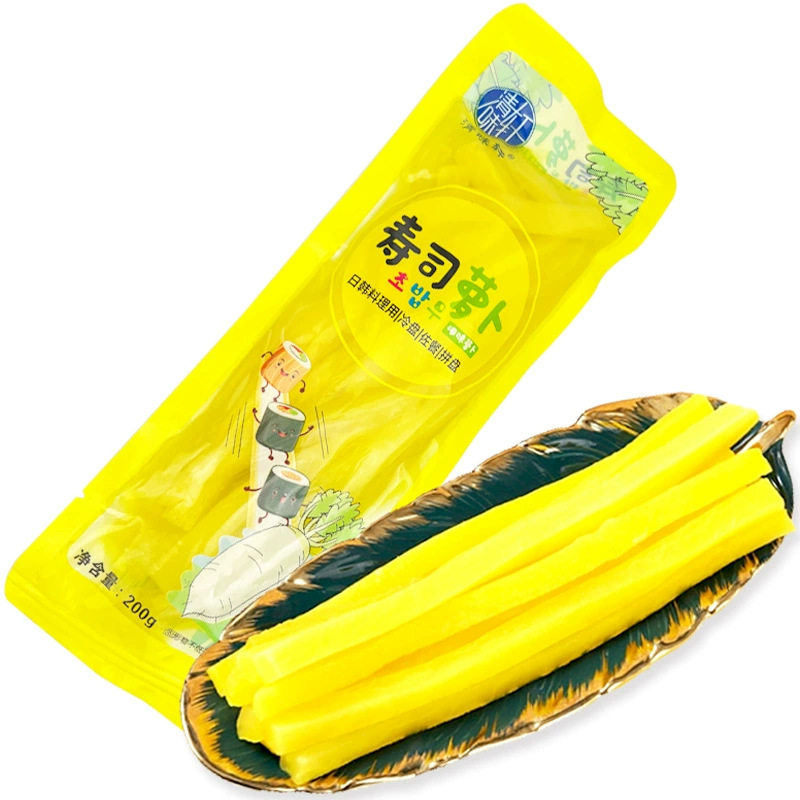 寿司萝卜条小包装即食韩国风味日式大根调味酸甜萝卜紫菜包饭专用