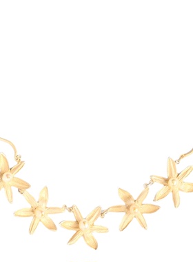 丁香水仙花枝项链女锁骨吊坠