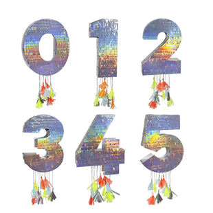 PanParty六一儿童铝膜数字白鹤皮纳塔生日聚会派对游戏道具pinata