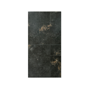 法式古堡风莱姆石瓷砖中式餐厅仿古砖黑金复古地砖别墅室外庭院砖