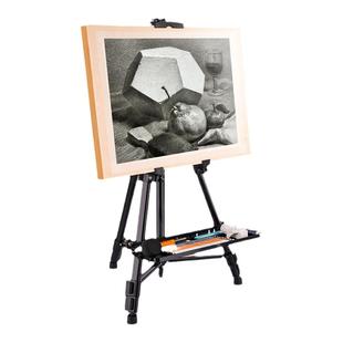 画架美术生专用支架式可折叠展示架4K画板家用户外写生画画架子油画素描套装儿童便携画架铁铝合金托盘三脚架
