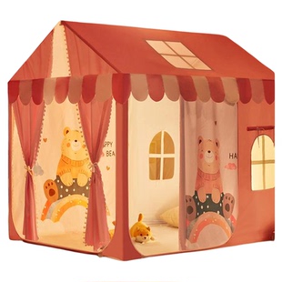 儿童床尖顶小房子床罩帐篷全包型135城堡蚊帐拼接床遮光床帘定做