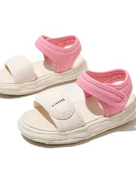 Abckids夏季户外露趾女童凉鞋