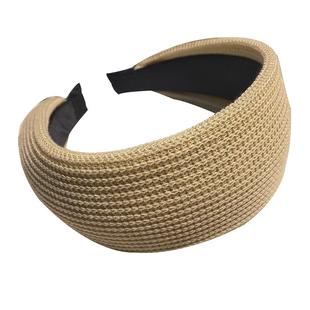 韩国春秋复古纯色针织宽边平板压发头箍百搭气质简约网红发箍头饰