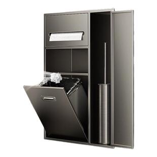 马桶壁龛不锈钢卫生间内嵌浴室嵌入式垃圾桶厕所置物架马桶旁壁龛