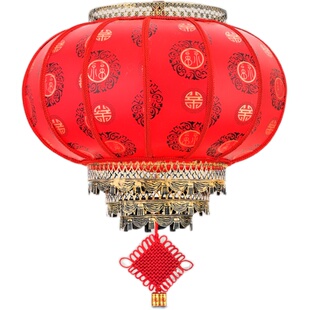 2024旋转仿古羊皮大红新年春节天公灯笼阳台喜庆乔迁结婚门口挂饰