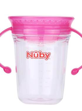 NUBY婴儿喝奶手柄防呛学饮杯