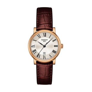 【情人节礼物】Tissot天梭手表女卡森臻我系列石英玫瑰金镀层女表