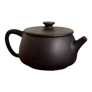 建水紫陶茶壶纯手工石瓢壶大口汉瓦壶非紫砂茶壶原矿名家单壶茶具