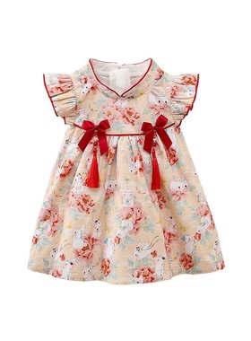 宝宝连衣裙国风周岁礼服婴儿衣服