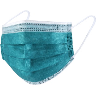 福泽龙普元口罩绿色4层一次性医用外科灭菌级大码口罩10片装舒适