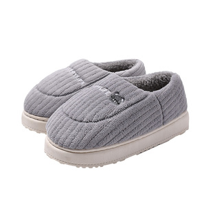 男士棉拖鞋男款冬季包跟2025新款室内家居防滑厚底保暖毛绒棉鞋男