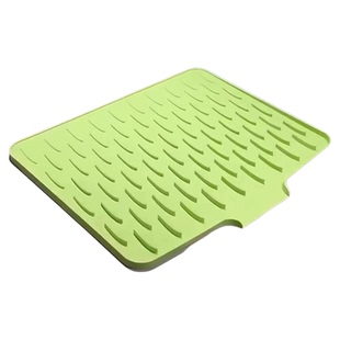 硅胶沥水垫厨房台面水槽隔热垫碗垫家用斜坡防烫食品级长方形胶垫