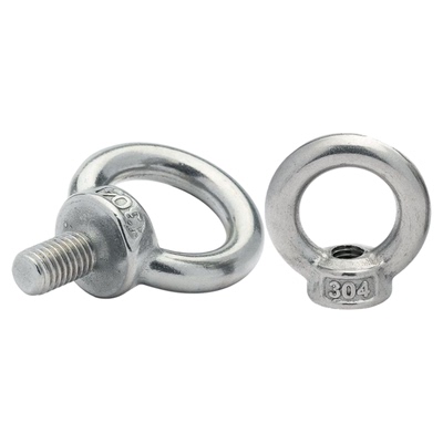 304不锈钢吊环螺丝钉环形带圈起重吊环螺母螺栓圆环螺帽M4M5M6-30