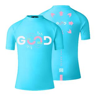 儿童骑行服男童自行车平衡车训练T恤速干透气女童短袖体能青少年