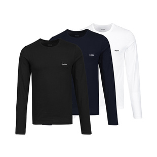 【自营】Hugo Boss男士混色3件装新款圆领打底衫舒适透气长袖男装