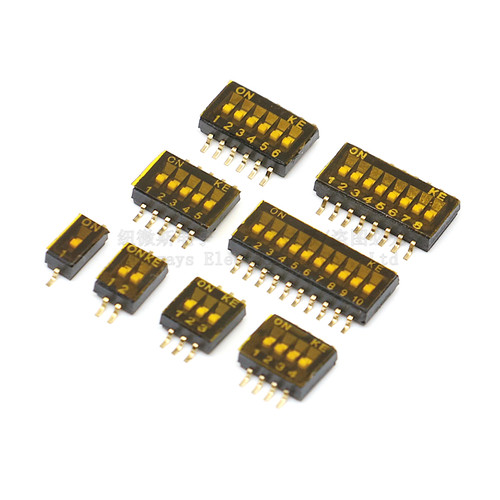 KE ON拨码开关DSHP贴片 1.27MM 2P 3P 4P 5P6P8P10P 1.27拨码开关