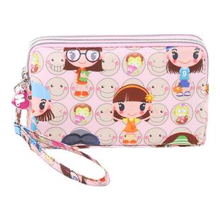 女士手包小包手机零钱包女布艺可爱小钱包长款手拿包简约可放手机