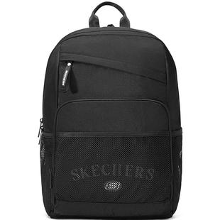 斯凯奇女男同款大容量双肩包通勤电脑包学生上学书包经典简约背包