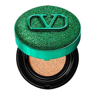 【自营】华伦天奴气垫轻薄持妆防晒遮瑕限定粉底液纵情绿【临期】