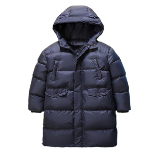 雅鹿儿童极寒加厚羽绒服过膝长款2025新款男童女童冬季中大童外套