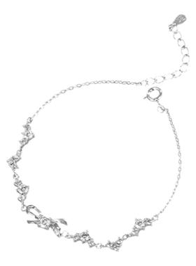 吴越老银铺足银999蝴蝶结手链时尚高端银手链2024新款纯银手串女