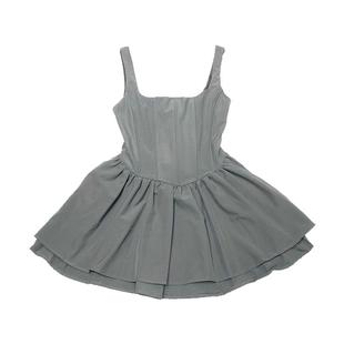 CCA自制赫本风鱼骨背心裙无袖收腰吊带连衣裙蓬蓬裙纯欲连衣短裙