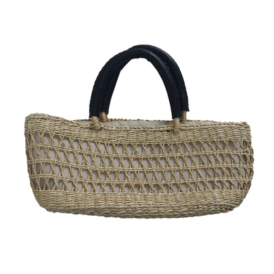 Lonslan BAG 2025  NEW  法式复古镂空度假立型手提菜篮子草编包