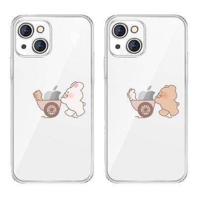 卡通可爱小熊小兔适用苹果手机壳