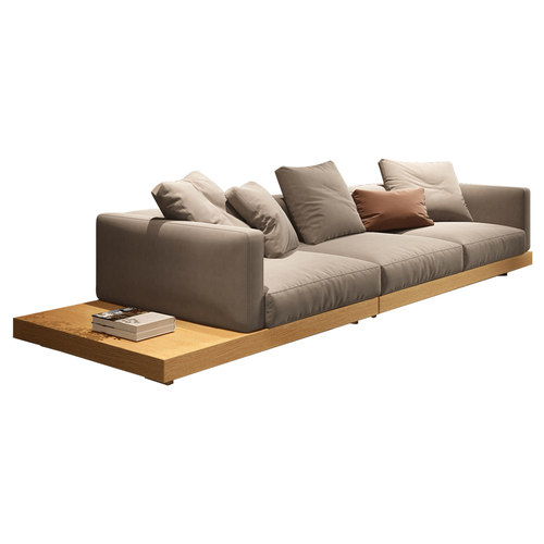 纳威日式侘寂风格科技布艺沙发小户型地台榻榻米北欧现代简约客厅